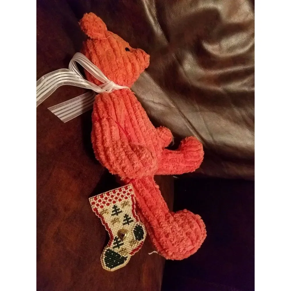 ~AD Bears Bear Red Chenille 12" -The Original Hand MadeTeddy Bear Filled Jointed - Picture 5 of 6